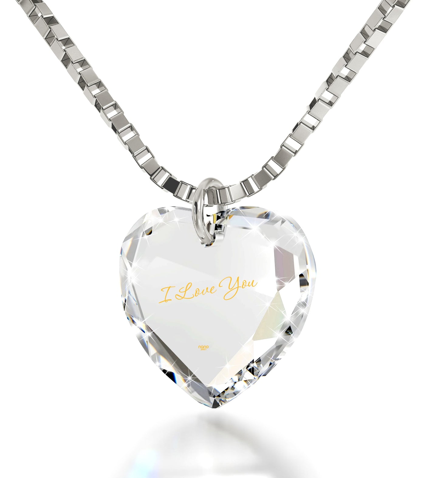 Tiny Crystal Heart Necklace